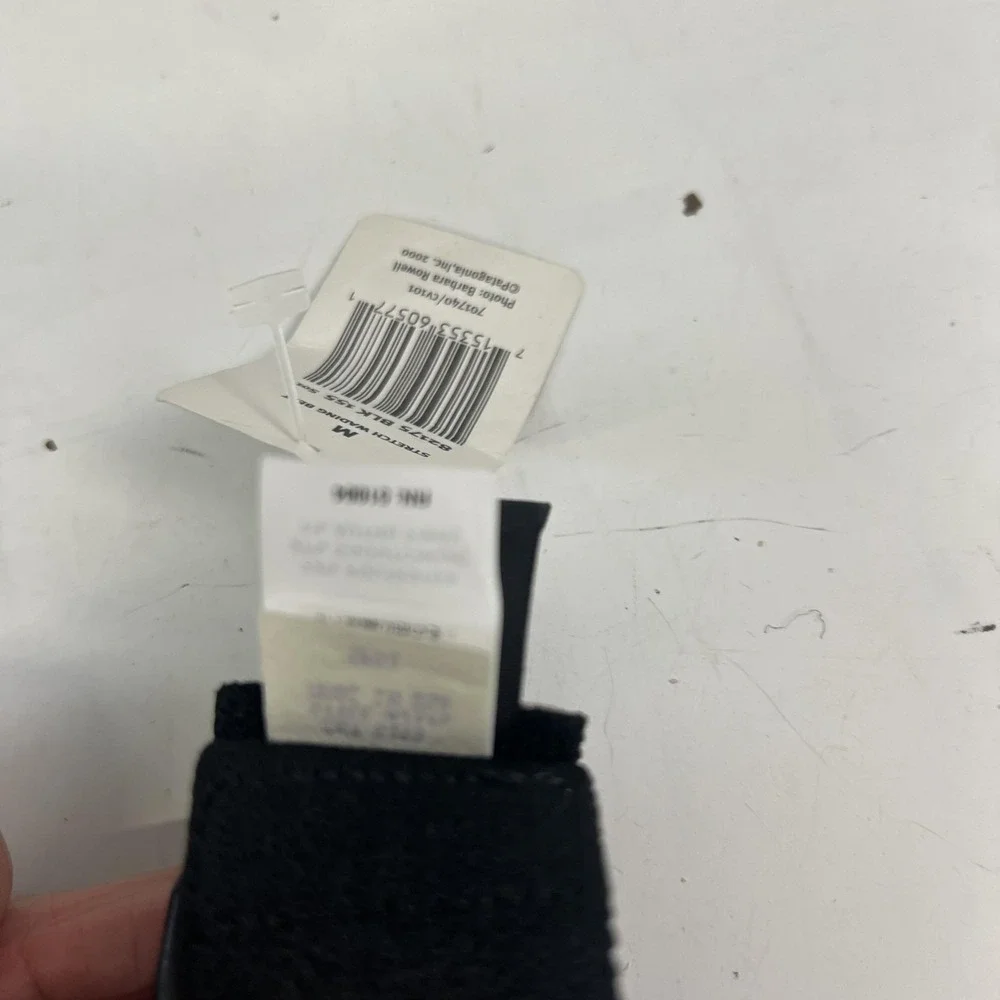 NWT Patagonia Stretch Wading Belt Medium Black USA Rubber Expandable
